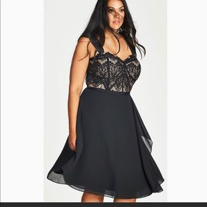 CITY CHIC| Eyelash Evie Fit & Flare Dress